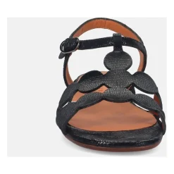 Sandaler<Chie Mihara læderhæle med spænde Sort