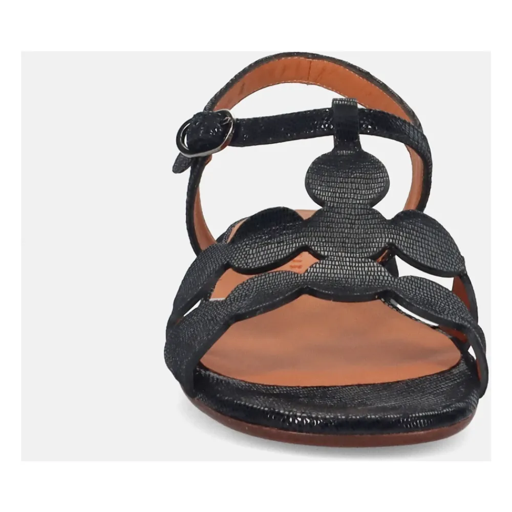 Sandaler<Chie Mihara læderhæle med spænde Sort