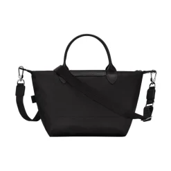 Håndtasker<Longchamp lædertaske med lynlås Sort