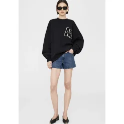 Sweatshirts^Anine Bing Letterman Sweatshirt Jakke Sort