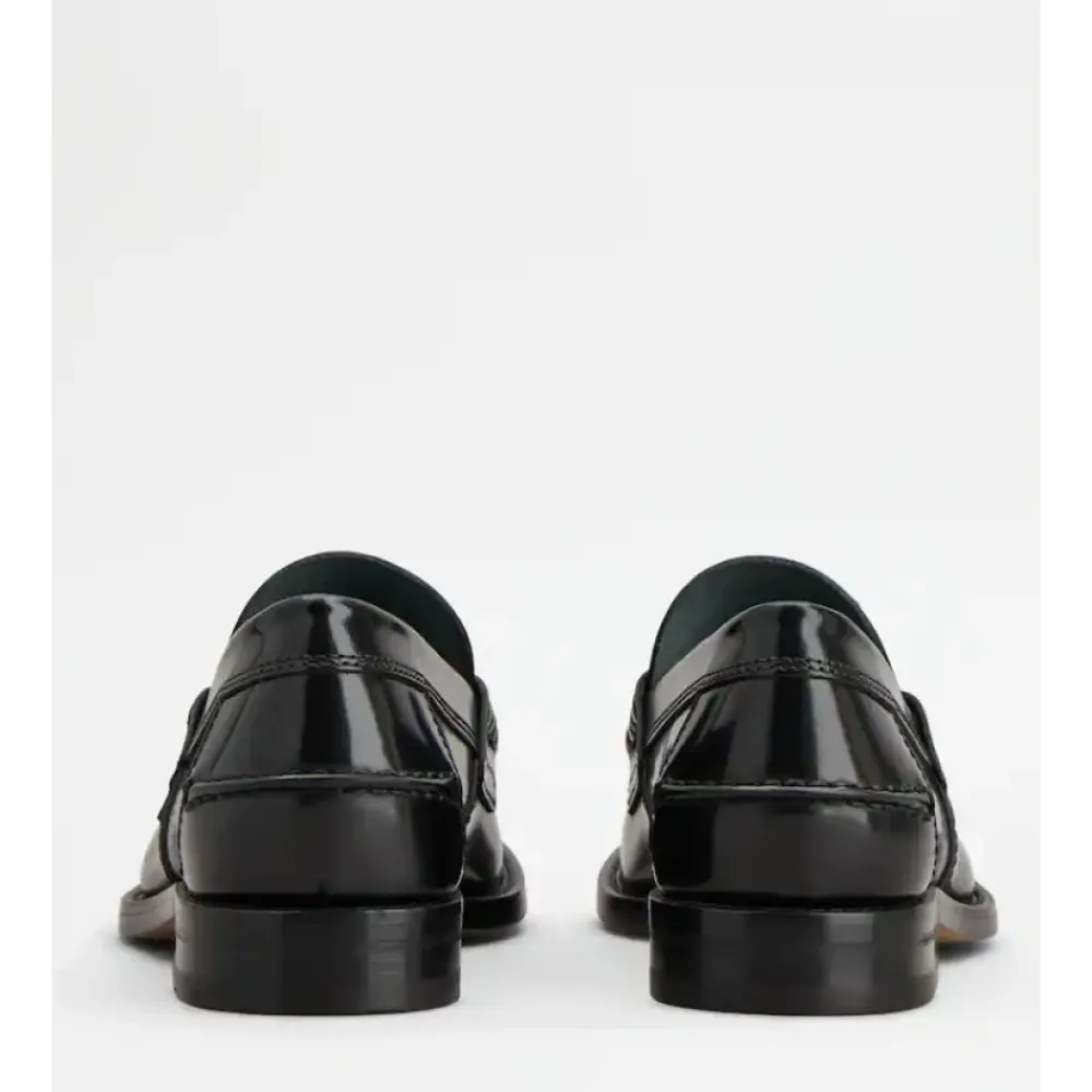 Loafers^Tod's Mokkasin Læder Flade Sko Sort