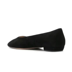Ballerina Sko^Gianvito Rossi Nubuck Ballerina Sko med Mandelformet Tå Sort