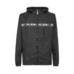 Jakker<Philipp Plein Nylon Windbreaker Hættejakke Sort