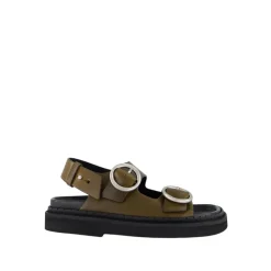 Sandaler^Ami Paris Sort Oliven Læder Sandaler Grøn