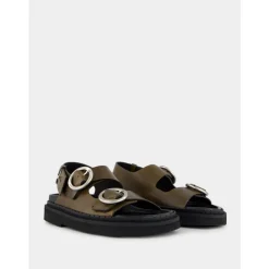 Sandaler^Ami Paris Sort Oliven Læder Sandaler Grøn