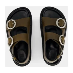 Sandaler^Ami Paris Sort Oliven Læder Sandaler Grøn