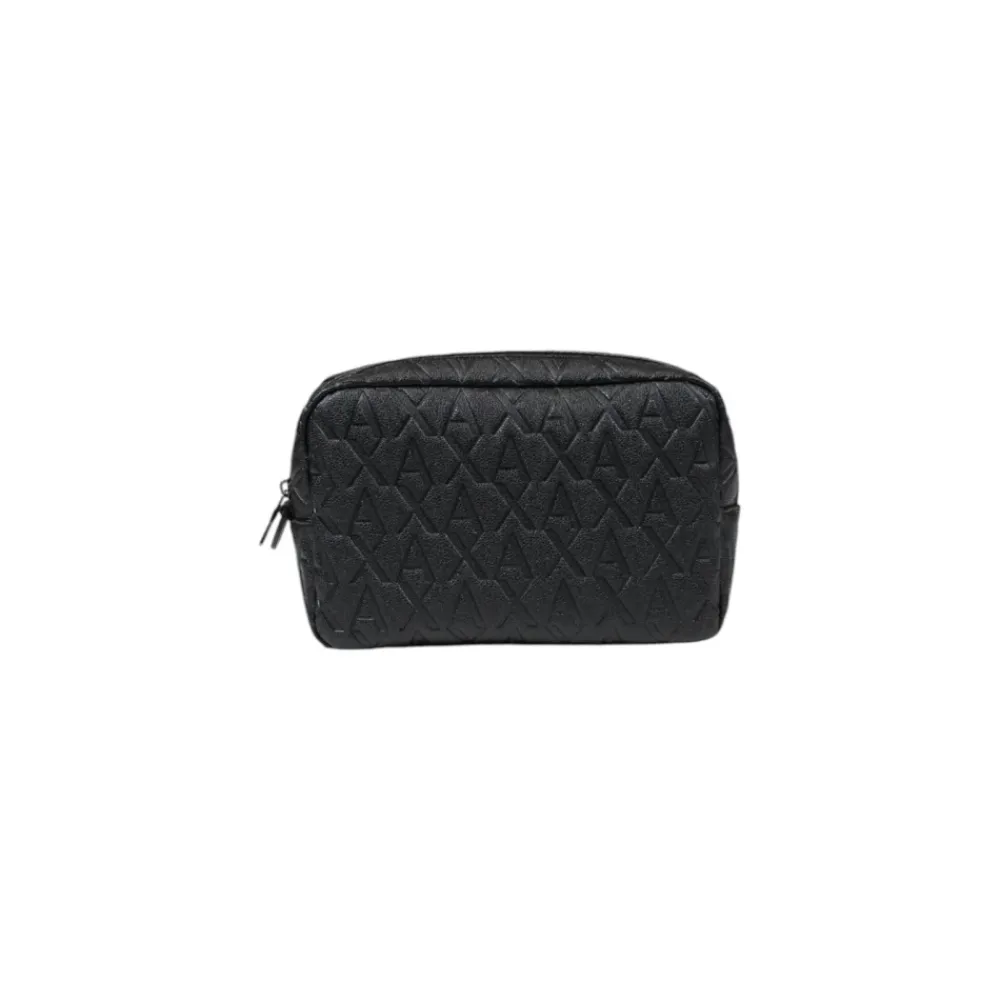 Toilettasker^Armani Exchange polyestertaske med lynlåslommer Sort