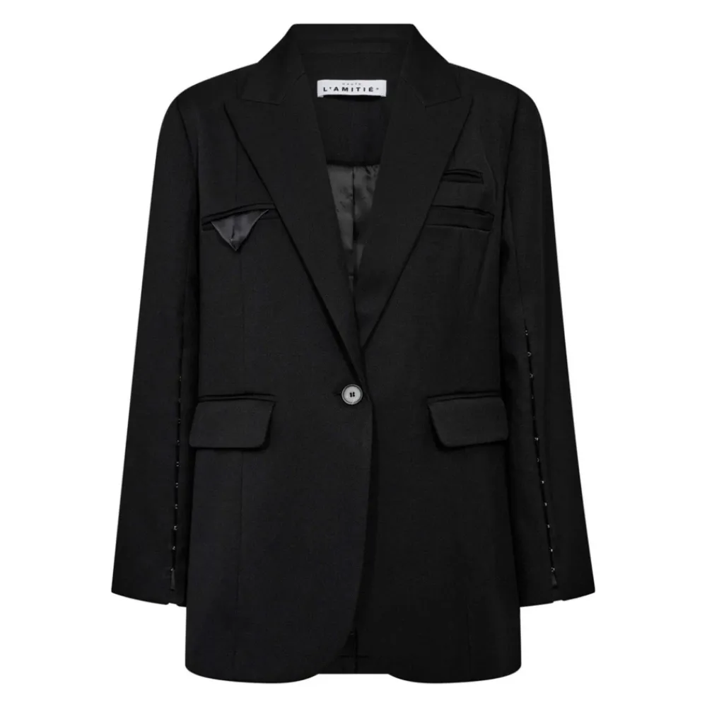 Jakker^Haute L'Amitié Premiere Hook Blazer med Flap Lommer Sort