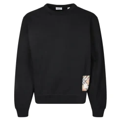 Sweatshirts^Burberry ribstrikket sweatshirt med lange ærmer Sort