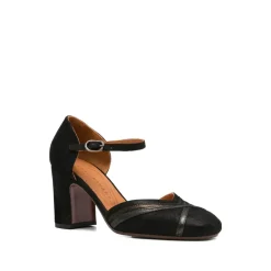 Pumps|Stiletter<Chie Mihara Ruskind Ankelrem Blokhæl Sort