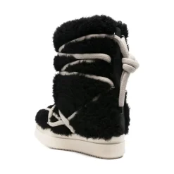 Vinterstøvler<Rick Owens Shearling Snøresko Sort