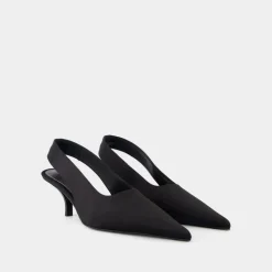 Pumps|Stiletter^TotêMe Silke Slingbacks - Spids Tå Sort