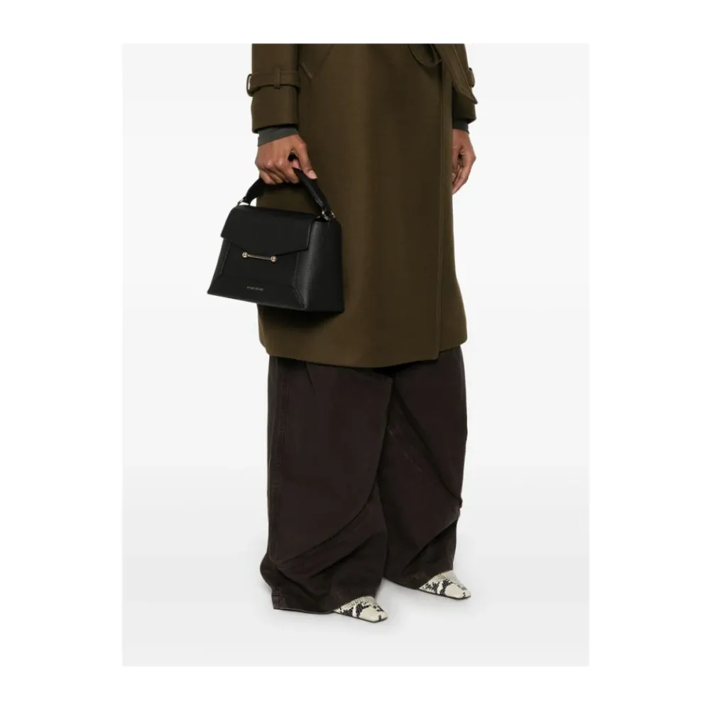 Håndtasker<Strathberry Skuldertaske med Foldover Top Sort