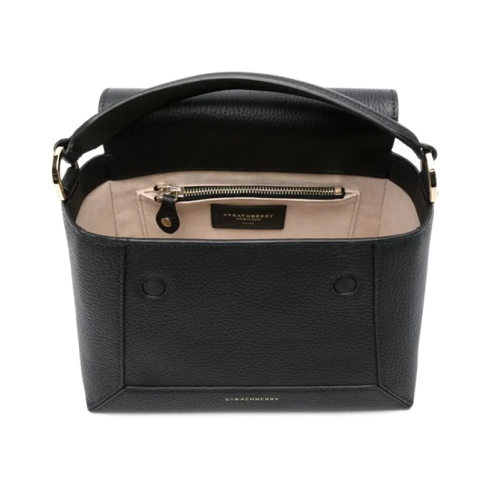 Håndtasker<Strathberry Skuldertaske med Foldover Top Sort