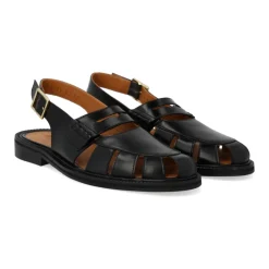Sandaler<Angulus Slingback Loafer med Cut-Out Mønster Sort