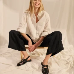 Sandaler<Angulus Slingback Loafer med Cut-Out Mønster Sort