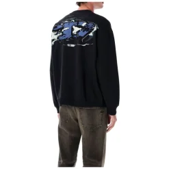 Trøjer|Sweatshirts<Diesel Strikvarer AW25 Sweatshirt Grafisk Print Sort