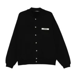Strik^Jacquemus Sweater AW25 Stilfuld Pasform Sort