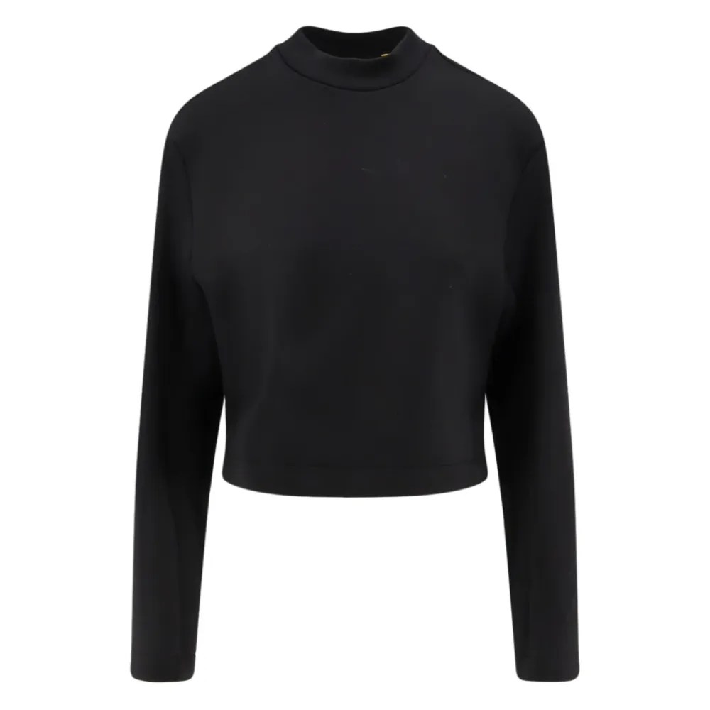 Sweatshirts<Moncler Sweater med Asymmetrisk Bund Sort