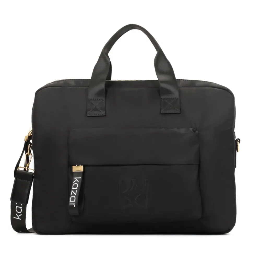 Laptop Tasker^Kazar Tekstil Laptop Taske med Håndtag Sort