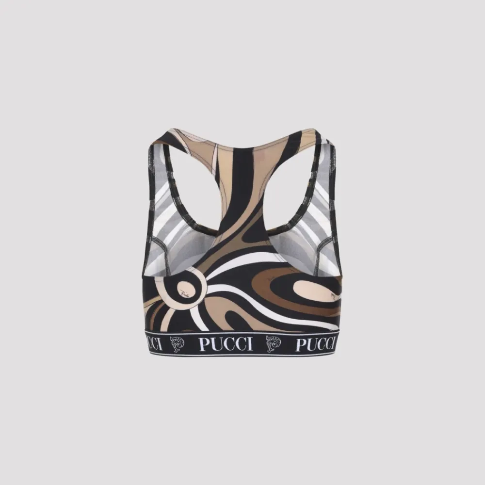 T-Shirts & Toppe<Pucci Sort Topslid AW25 Elegant Stil Multifarvet