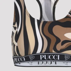 T-Shirts & Toppe<Pucci Sort Topslid AW25 Elegant Stil Multifarvet
