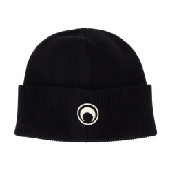 Huer, Kasketter & Hatte|Huer & Kasketter^Marine Serre Uld Beanie Hat Sort
