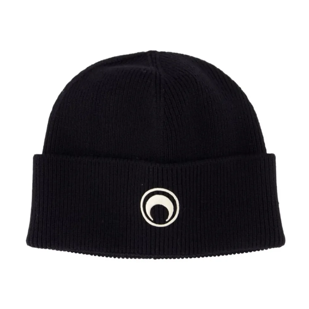 Huer, Kasketter & Hatte|Huer & Kasketter^Marine Serre Uld Beanie Hat Sort