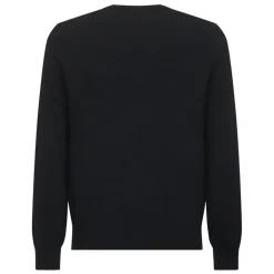 Strik^Comme des Garçons Play Uld V-Hals Sweater med Guld Hjerte Emblem Sort