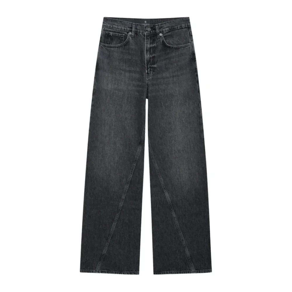 Jeans^Anine Bing Vasket Panel Jeans Sort