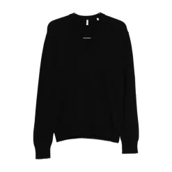 Strik^Sunflower V-hals Uld Sweater Sort