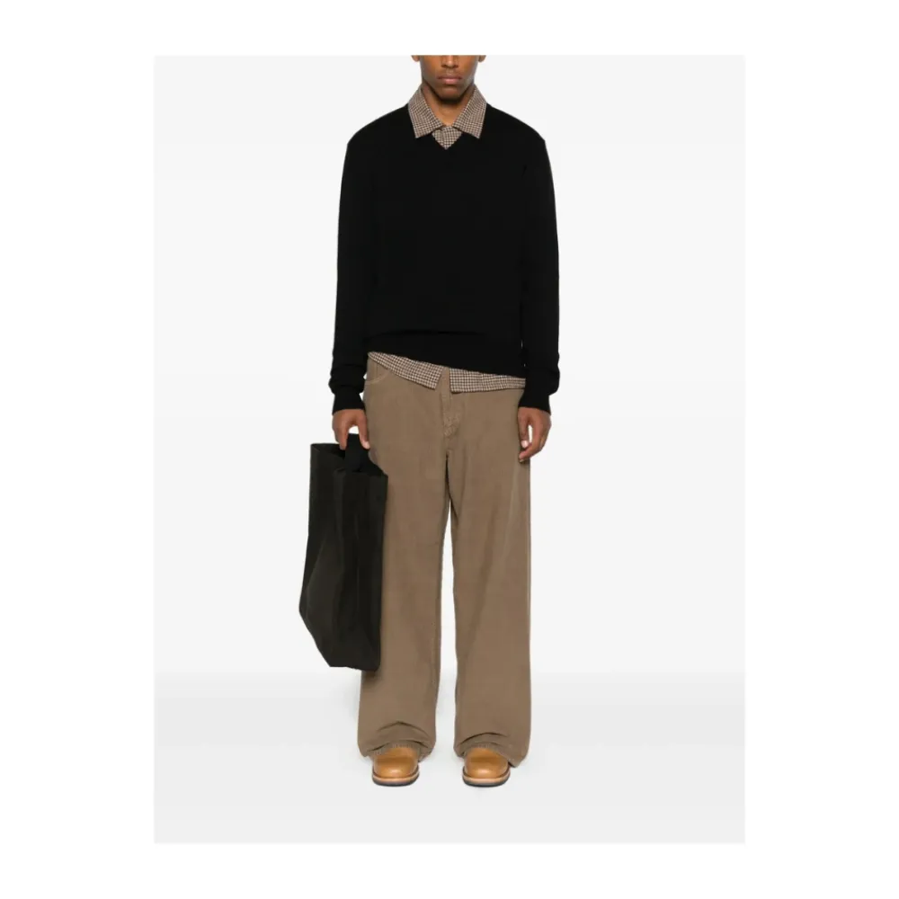Strik^Sunflower V-hals Uld Sweater Sort