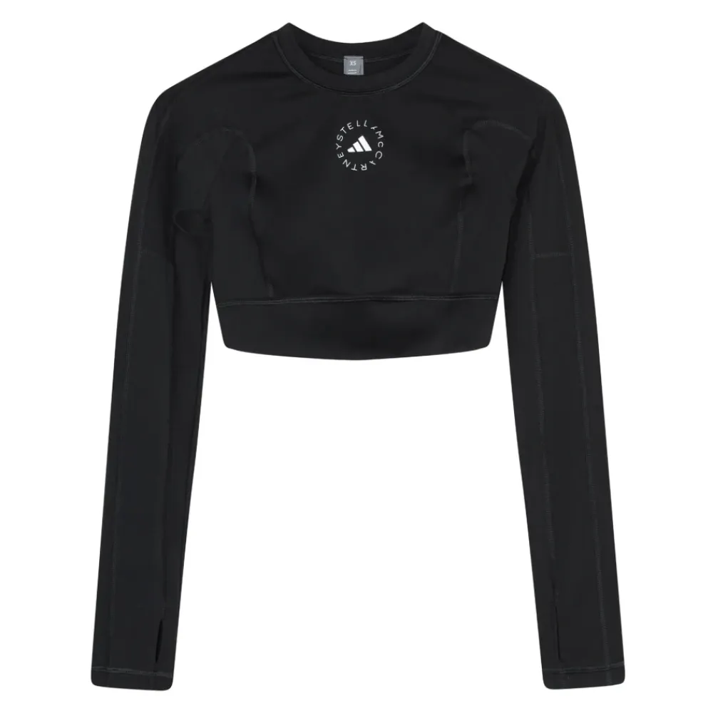 T-Shirts & Toppe|Træningstrøjer<Adidas by Stella McCartney Yoga Cropped LS Top Sort