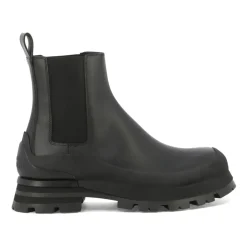 Chelsea Boots<Alexander McQueen e ankellæderstøvler til mænd Sort