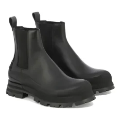 Chelsea Boots<Alexander McQueen e ankellæderstøvler til mænd Sort