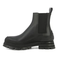 Chelsea Boots<Alexander McQueen e ankellæderstøvler til mænd Sort