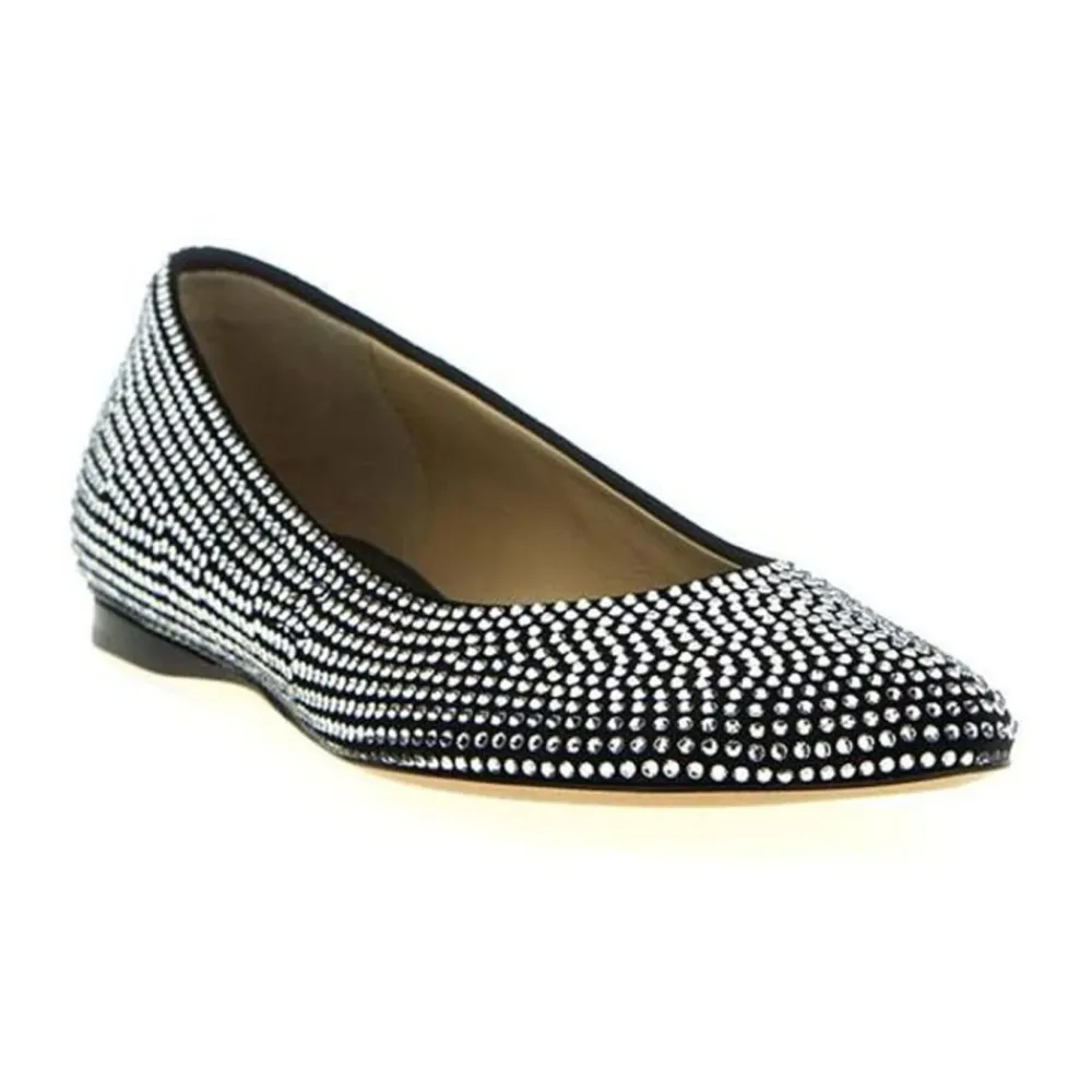 Ballerina Sko<Loewe e Ballerina Flats med Strass Pynt Sort
