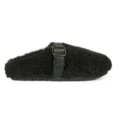 Sandaler^Stella McCartney e Eco-Shearling Træsko med Stjernestropp Sort