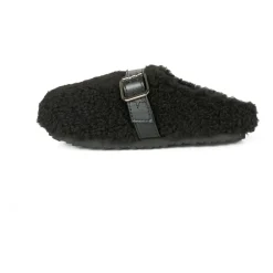 Sandaler^Stella McCartney e Eco-Shearling Træsko med Stjernestropp Sort