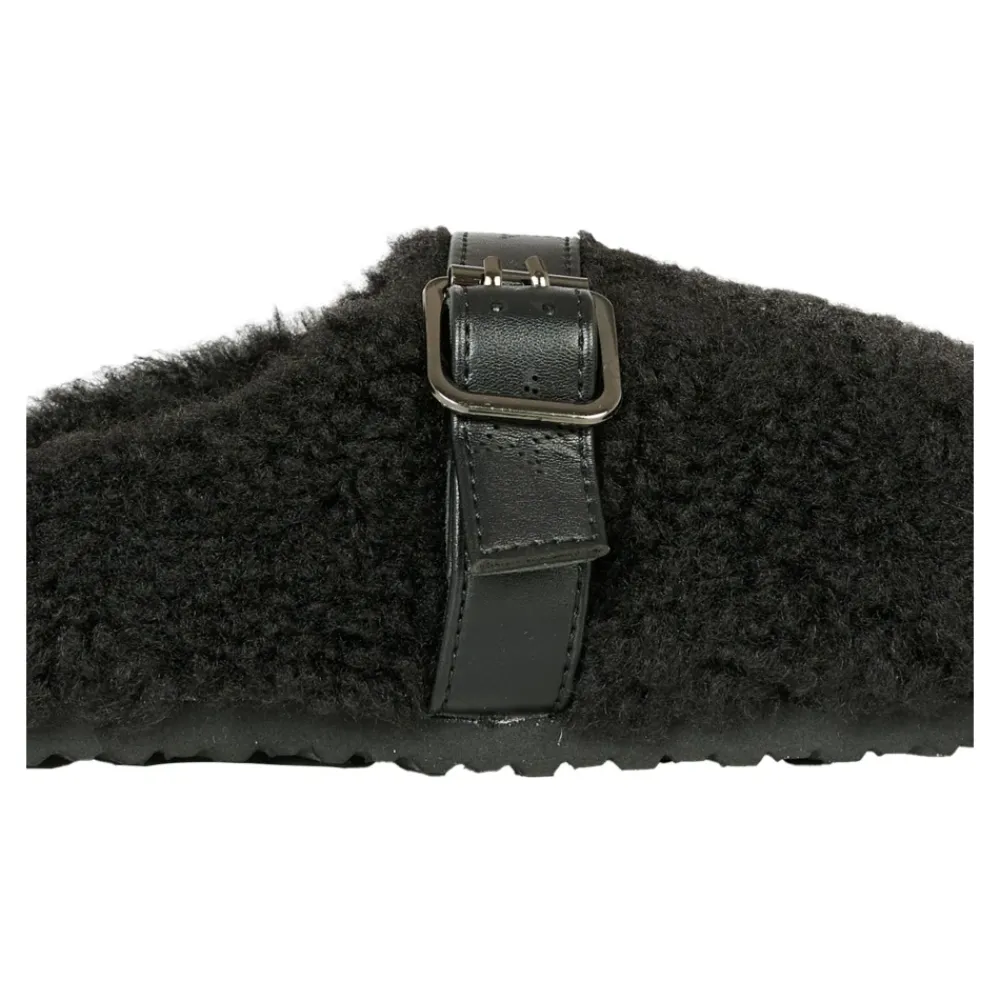 Sandaler^Stella McCartney e Eco-Shearling Træsko med Stjernestropp Sort
