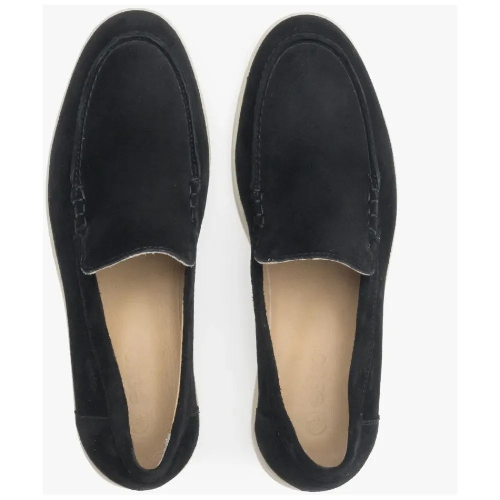 Loafers^Estro e Genuine Velour Loafers Sort