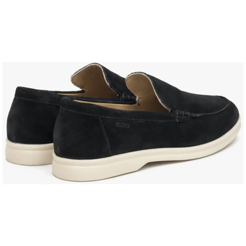 Loafers^Estro e Genuine Velour Loafers Sort