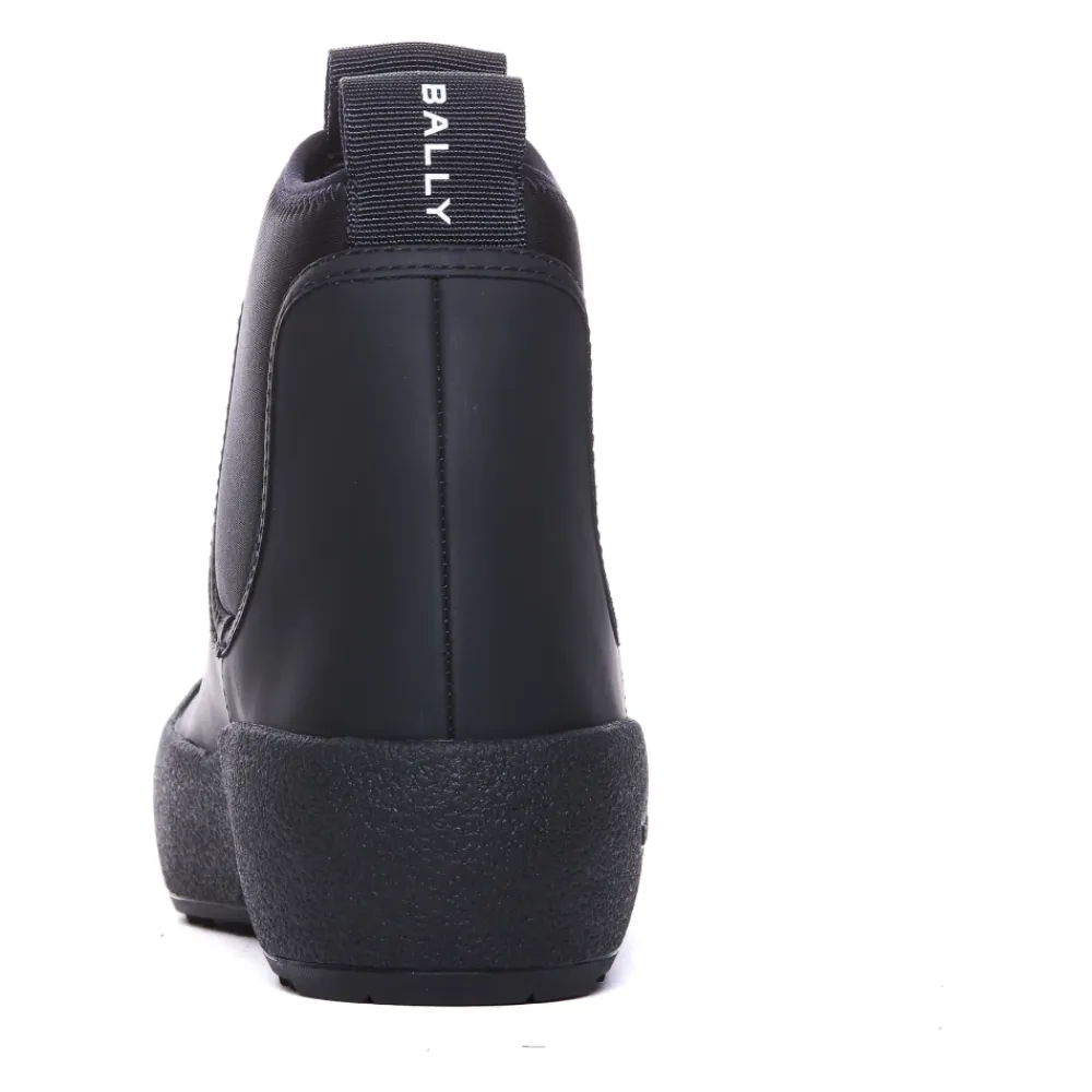 Støvler|Chelsea Boots^Bally e gummibelagte kalvesko Sort