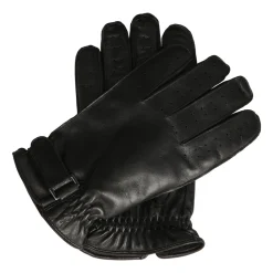 Handsker^Kazar e herrehandsker med perforeringer på fingrene Sort