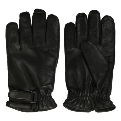 Handsker^Kazar e herrehandsker med perforeringer på fingrene Sort