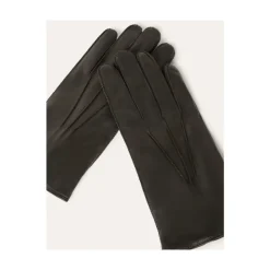 Handsker|Handsker<Loro Piana e Lamme Læder Strikkede Uldhandsker Sort