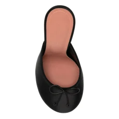 Stiletter<Amina Muaddi e Læder Mules Sort