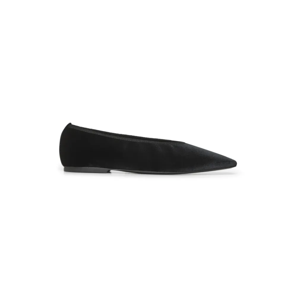 Ballerina Sko<TotêMe e Læder Slip-On Sko Sort