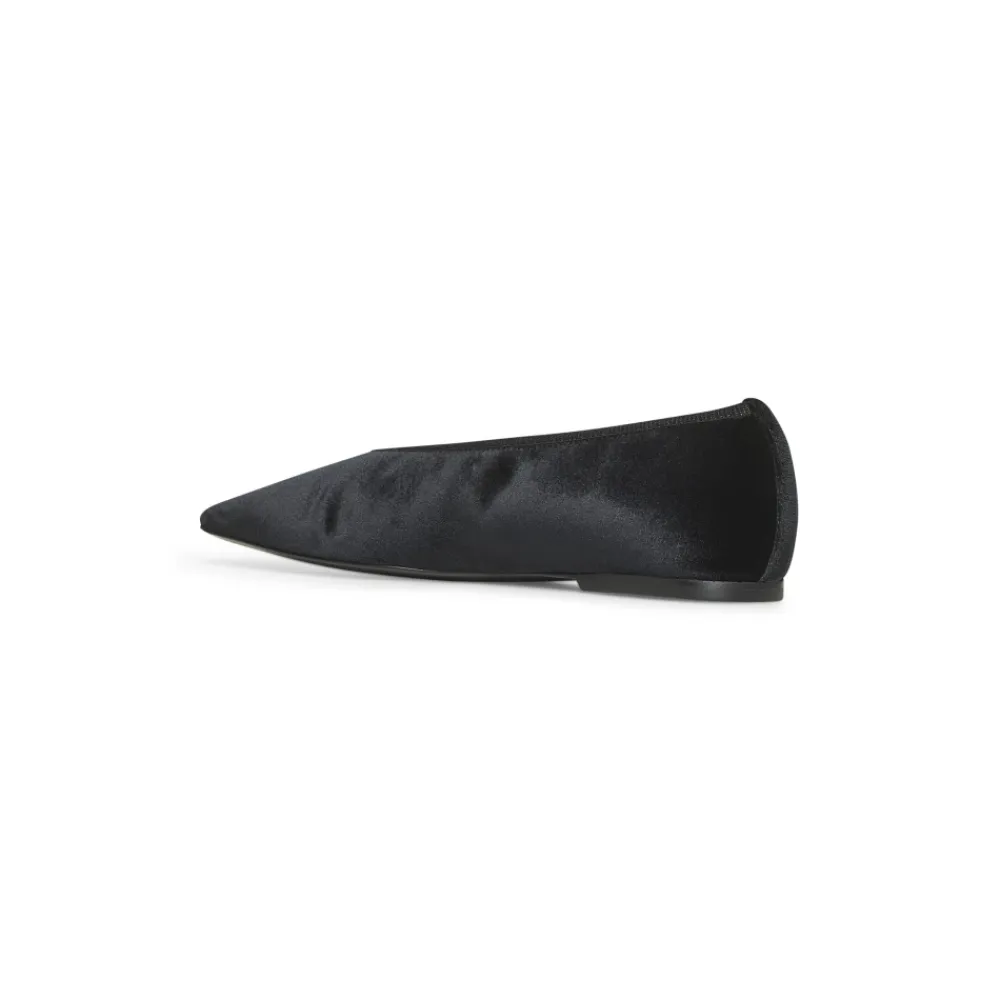 Ballerina Sko<TotêMe e Læder Slip-On Sko Sort