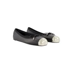 Ballerina Sko^Alexander McQueen e læderflade Sort